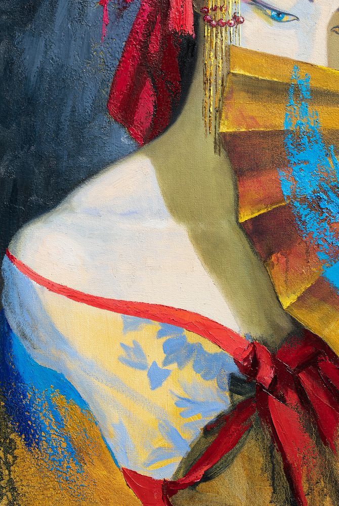 Japanese Woman With Fan. Art | SidorovFineArt