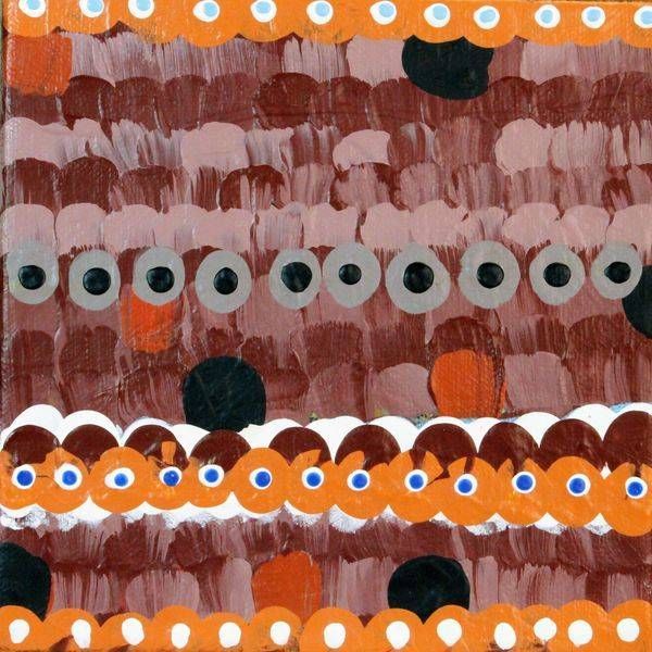 Oaro is a painting with a nod to Australian Aboriginal art.