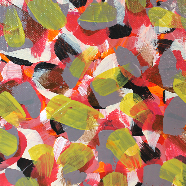 Fiery Flamingo is a small acrylic painting.