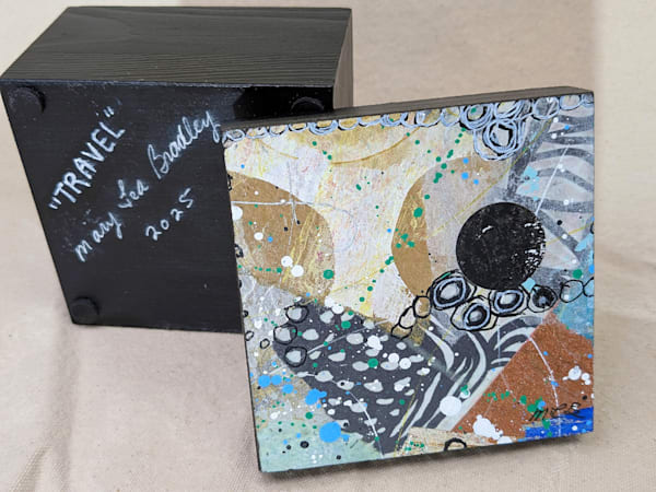 Travel wooden box is an original art object