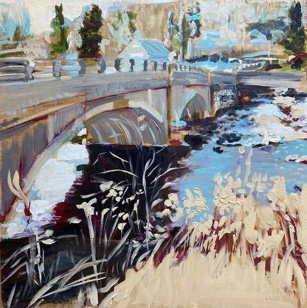 Tohickon Creek Bucks County Painting by Sarah Kane