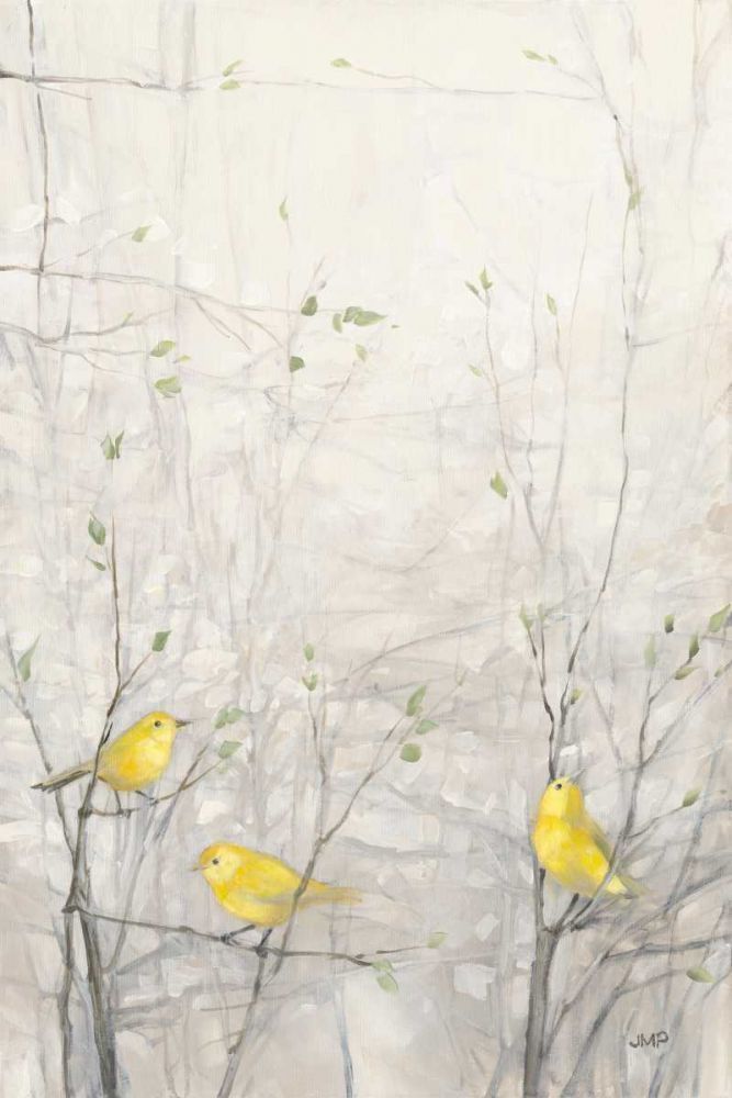Birds in Trees I -  Abstract Animals Art Print