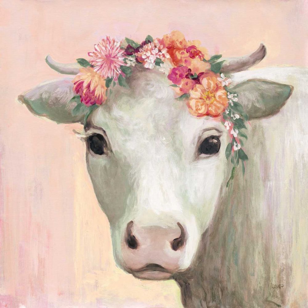 Festival Girl II Pink -  Animals Whimsical Art Print