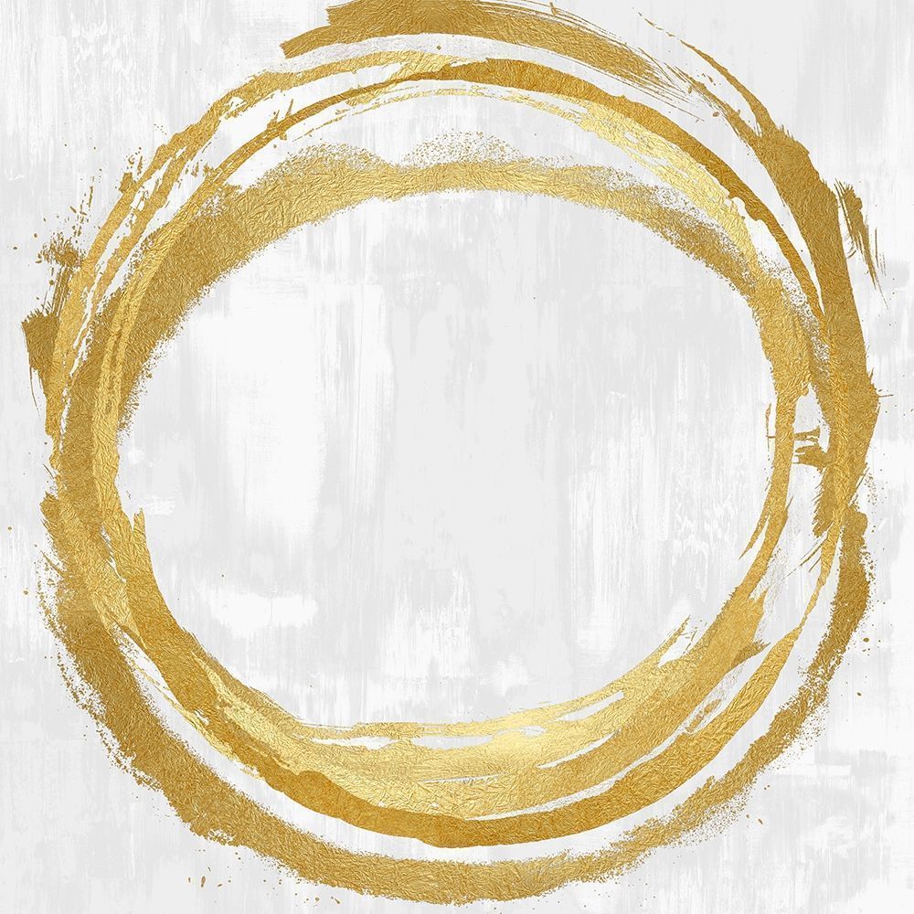 Circle Gold II -  Abstract Botanical Art Print