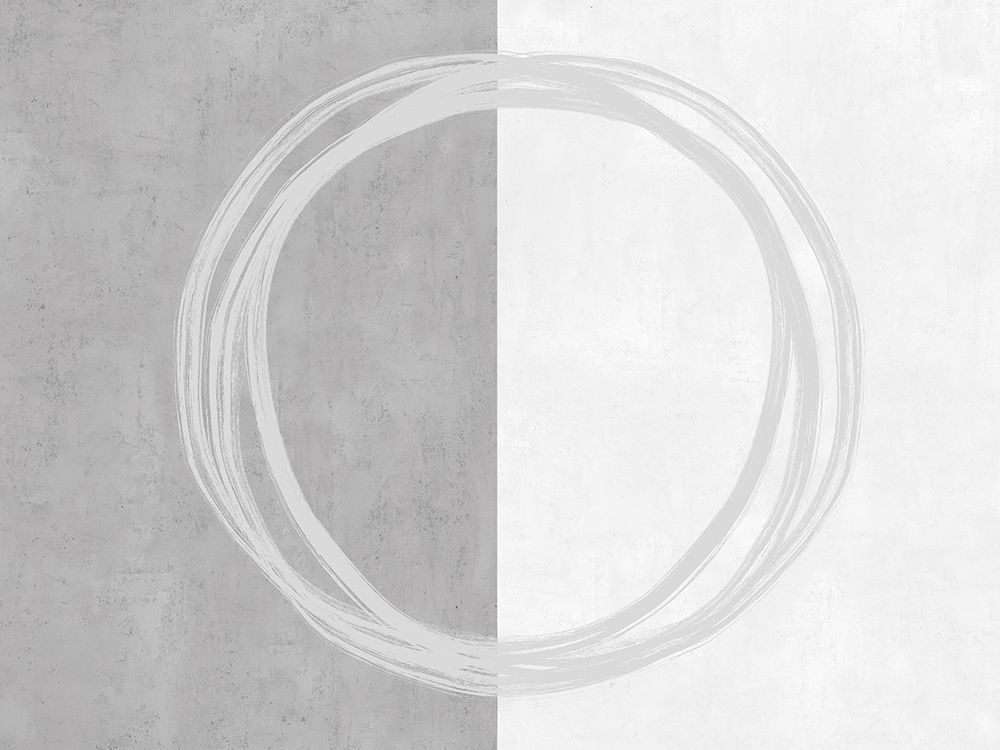 Circle Gray -  Abstract  Art Print