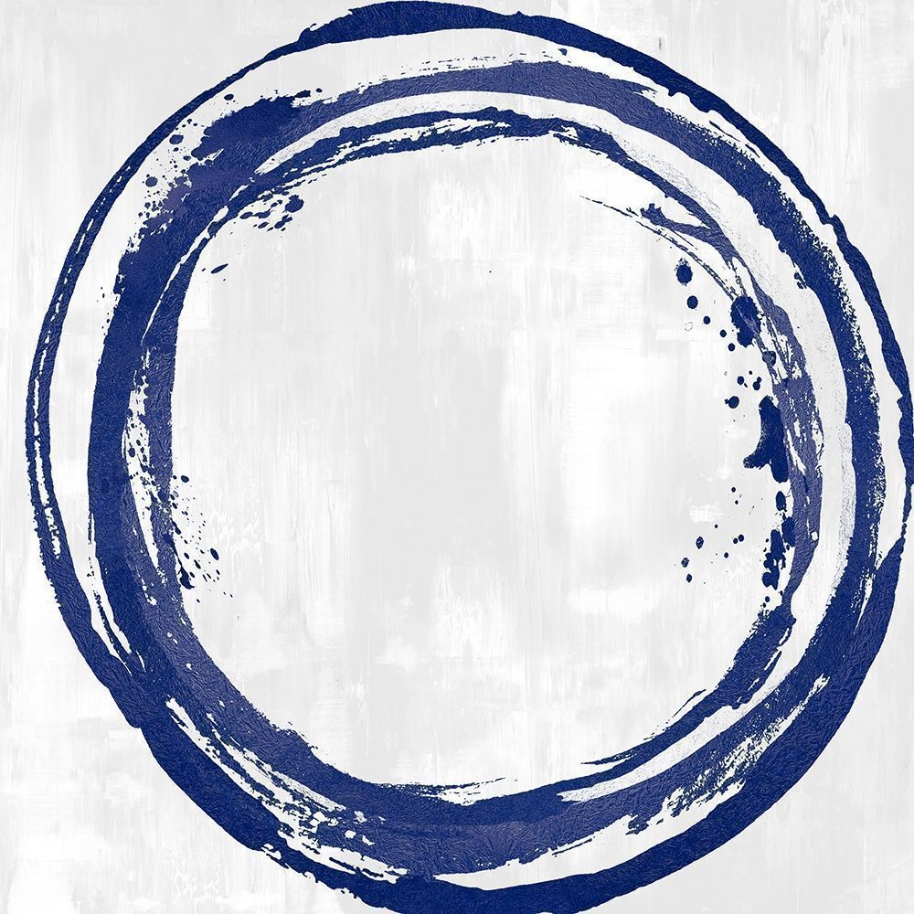 Circle Blue I -  Abstract Botanical Art Print