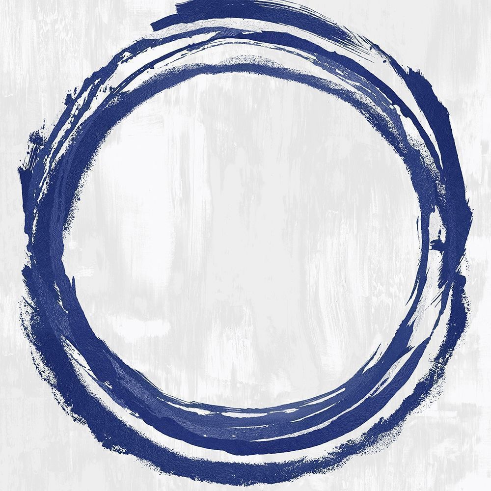 Circle Blue II -  Abstract Botanical Art Print