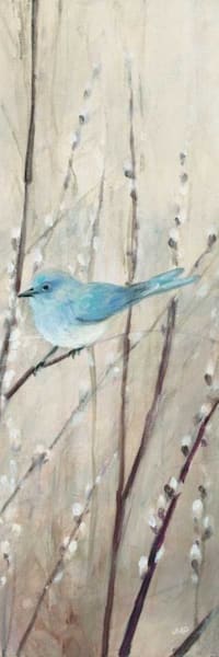 Pretty Birds Neutral III -  Animals Floral Art Print