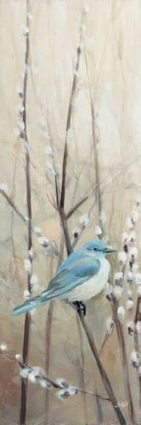Pretty Birds Neutral II -  Animals Floral Art Print