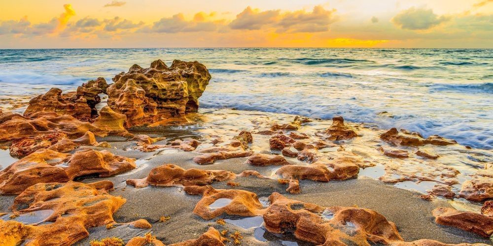 Rocky Sunrise coastal sunrise landscape photography by Artistic Creationz