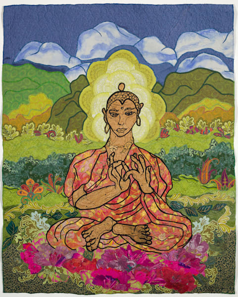 Buddha with Flowers