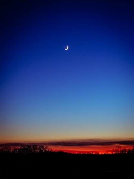 Crescent Moon at Sunset