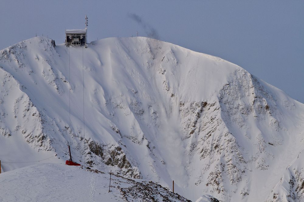 Avalanche mitigation Big Sky Ski Resort Montana