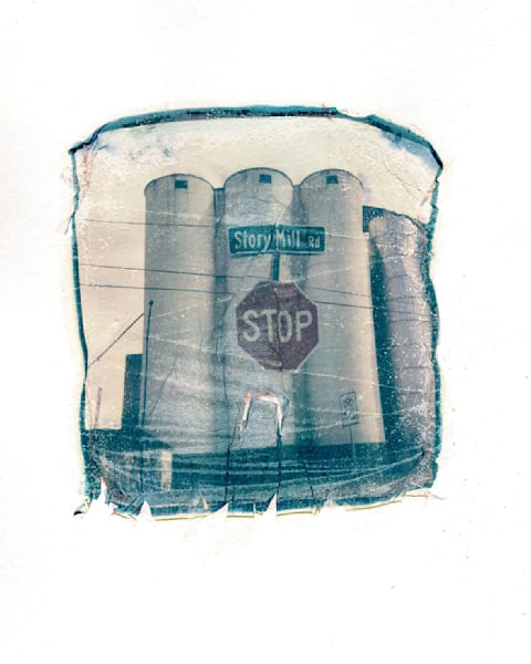 Street Signs In Bozeman – A Polaroid Emulsion Lift Study