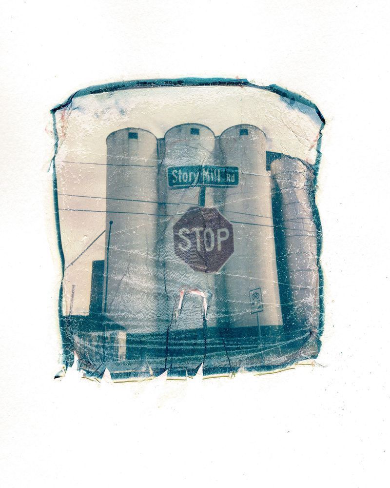 Street Signs In Bozeman – A Polaroid Emulsion Lift Study