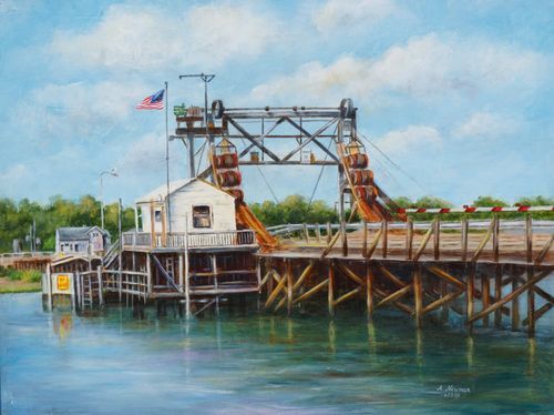 Glimmer Glass Bridge Brielle/Manasquan , Nj Art | Arlene Newman