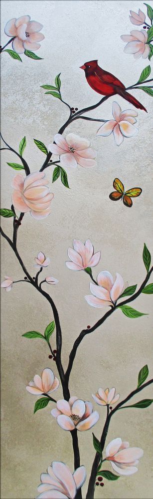 Chinoiserie - Magnolias and Birds #3