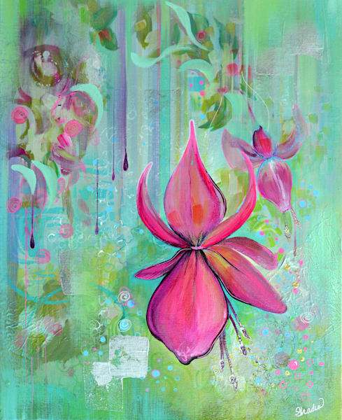 Fuchsias in Rain
