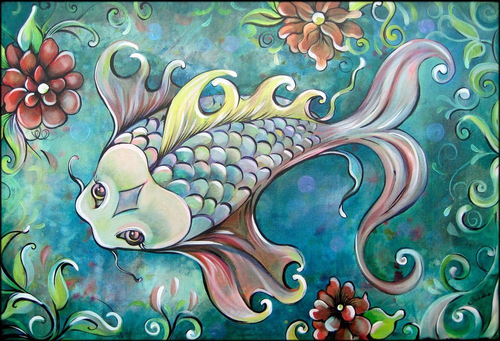 Emerald Koi by Shadia Derbyshire