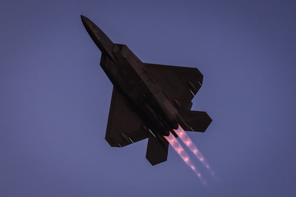 F-22 Raptor in Afterburner | Stealth Fighter Jet Photography by Sam Gilliss
