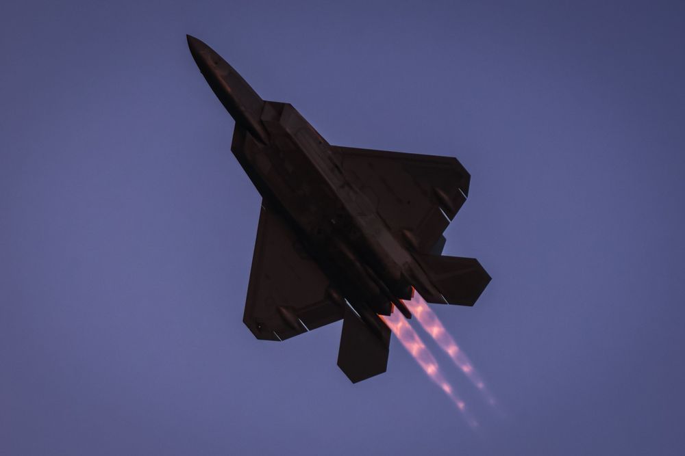 F-22 Raptor in Afterburner | Stealth Fighter Jet Photography by Sam Gilliss