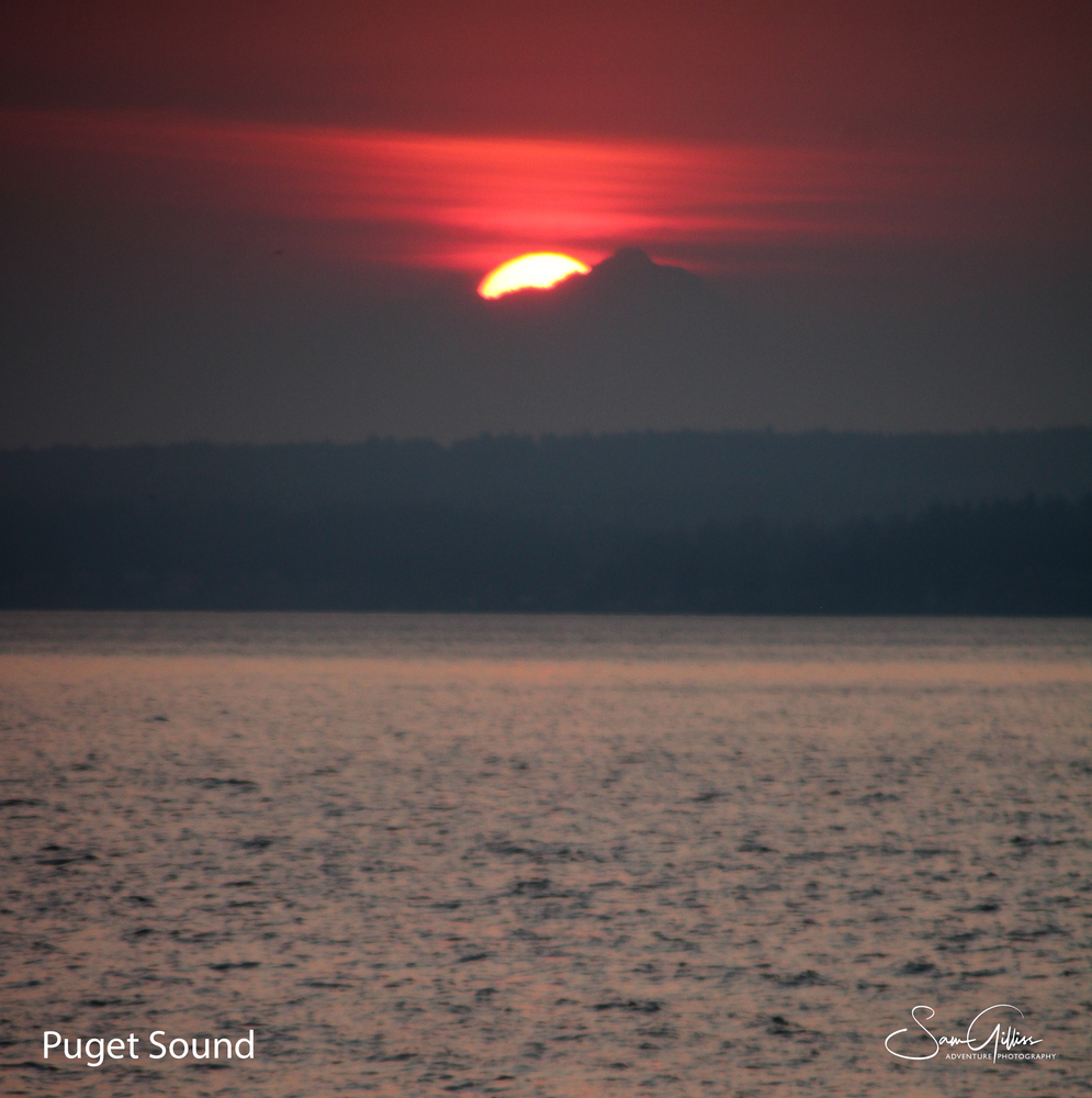 Puget Sound At Sunset Photography Art | Sam Gilliss | Visual Arts
