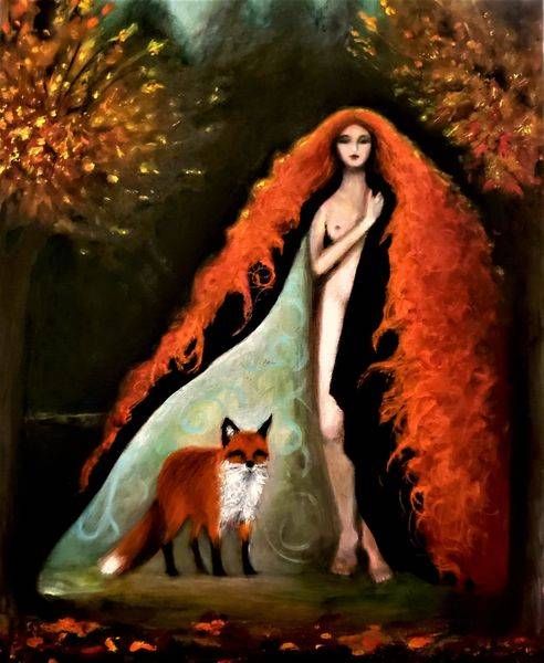Foxes Print