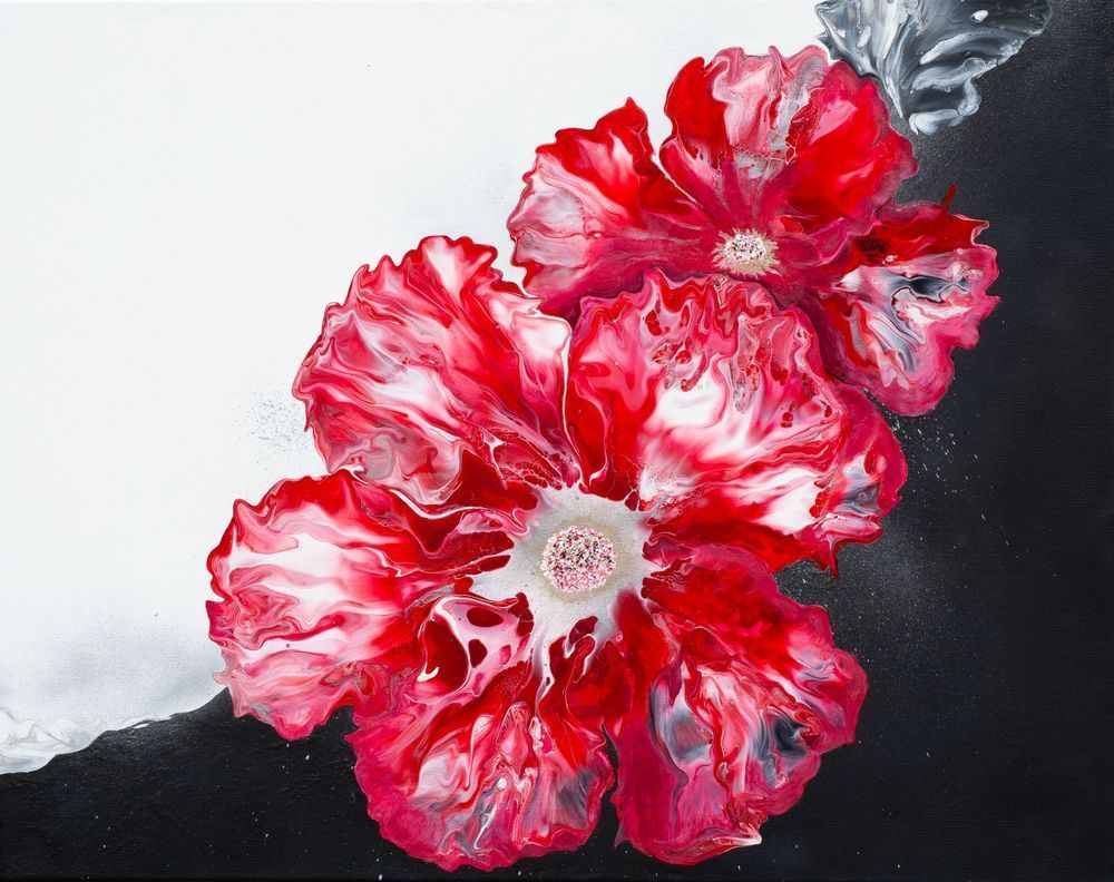Azure Fantasy Flowers Art | Marina Pearson Art