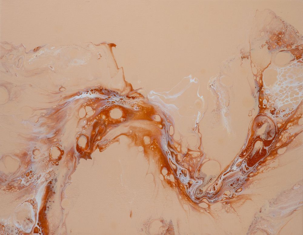 Peach Fuzz Flow Art | Marina Pearson Art