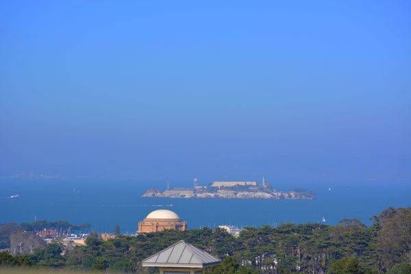 Alcatraz Prison San Francisco As Seen From Russian Hill Art | Mathew Anderson