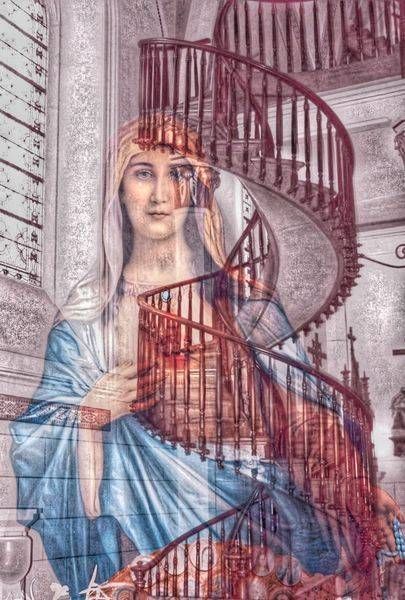 Mary's Stairway To Heaven Art | Evynne Caffey Studio