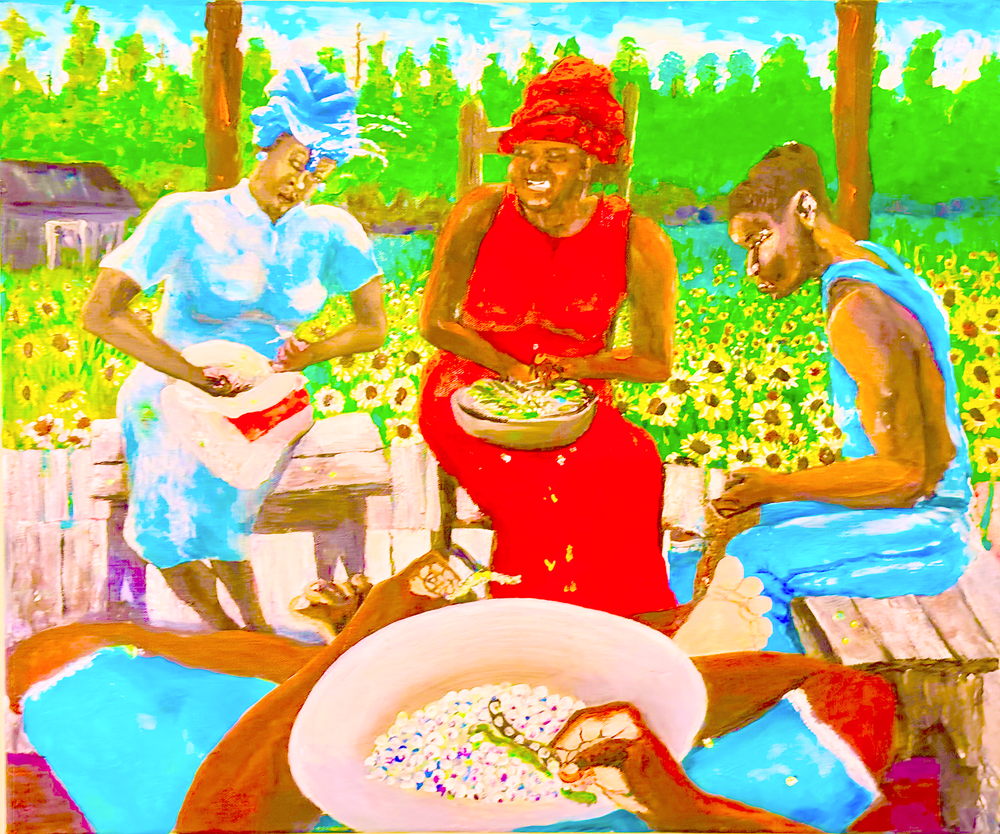 Shelling Peas Art | Rabbit Road Art Studio