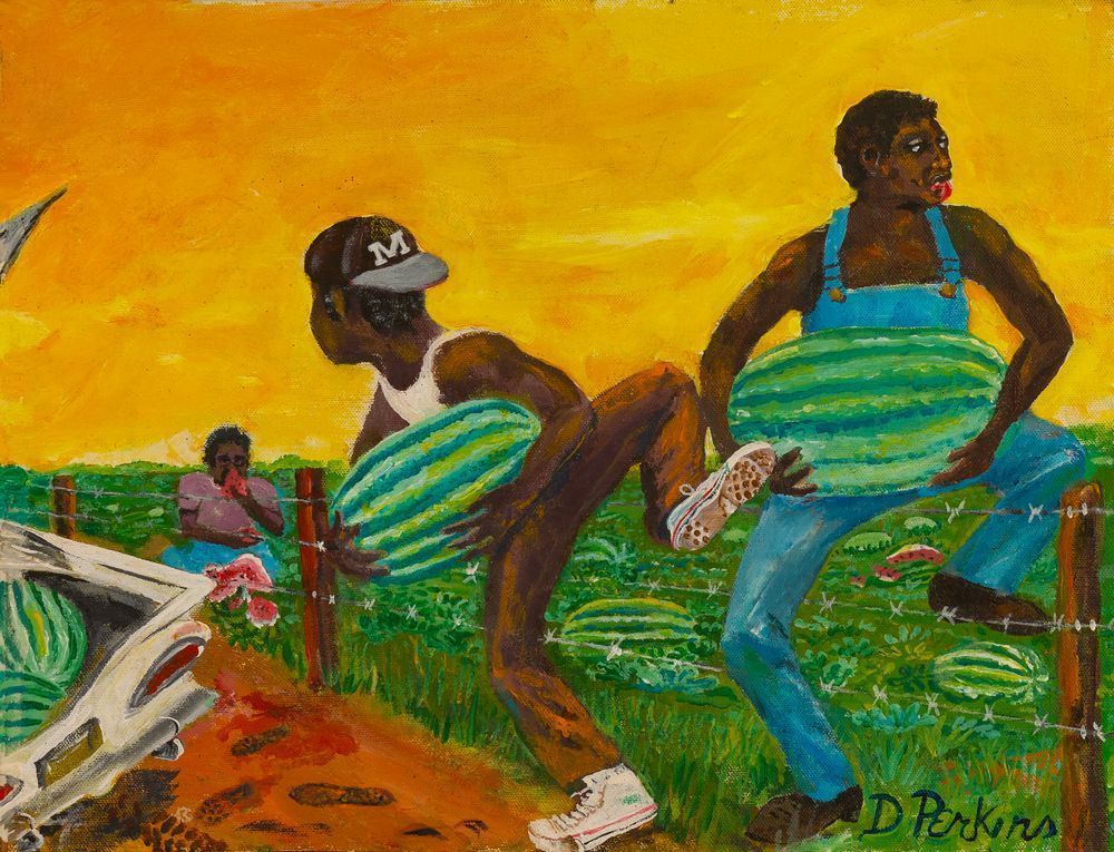 Stealing Watermellon Art | Rabbit Road Art Studio