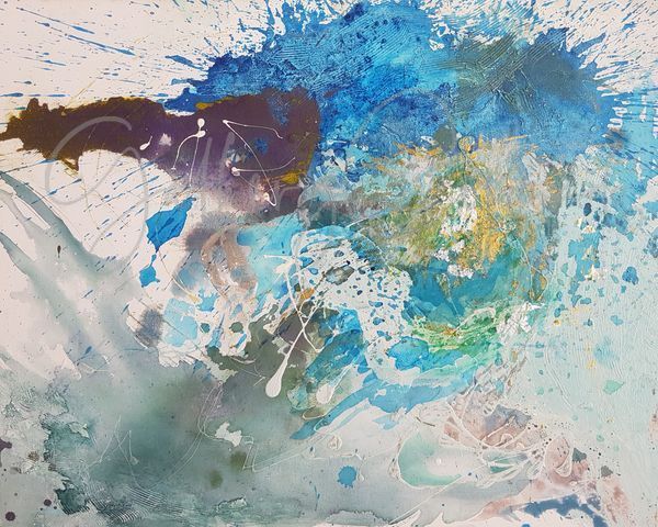 Alezia's Surfing Tropical Ocean painting fine art print