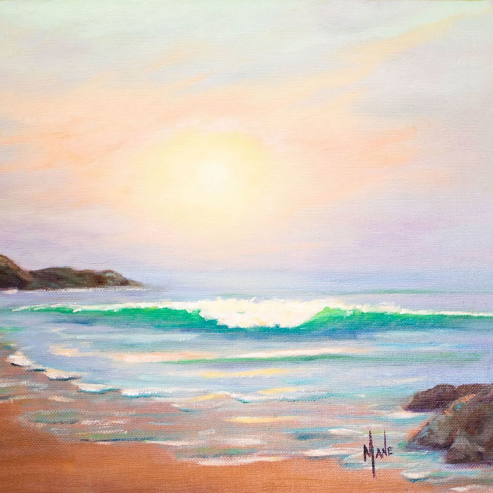 Sunset Beach Tote Art | Mane Carrion Studios