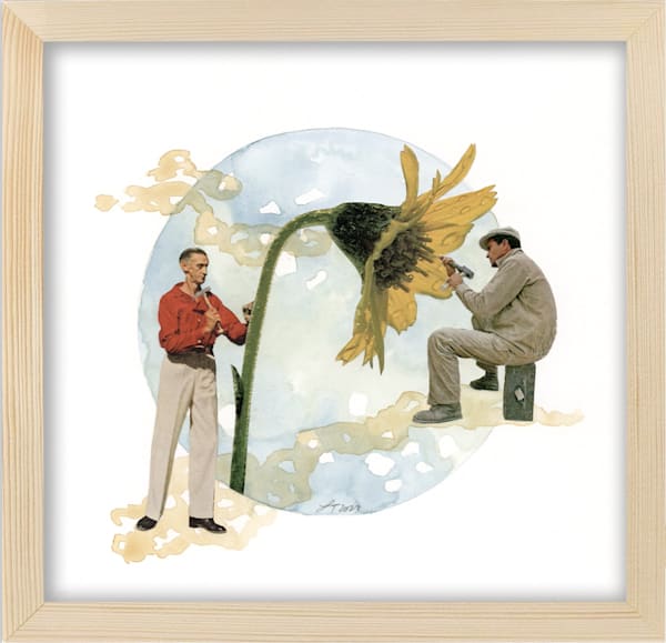 flower carving original art