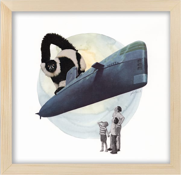 monkey submarine original art