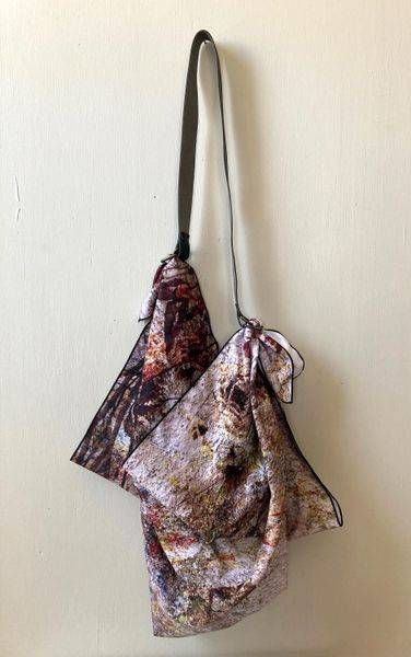 Garden Wall Lace Origami Tote Bag | Amy Ueckert Bates | Art