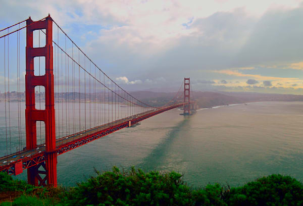 GOLDEN GATE BRIDGE FROM THE MARINA