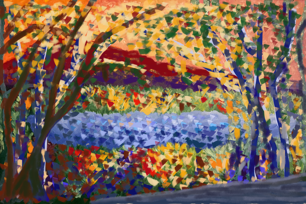 Amy Freeman   Vasona Park Digital Overlay On Oil And Canvas 2021 Art | Color Harmonics