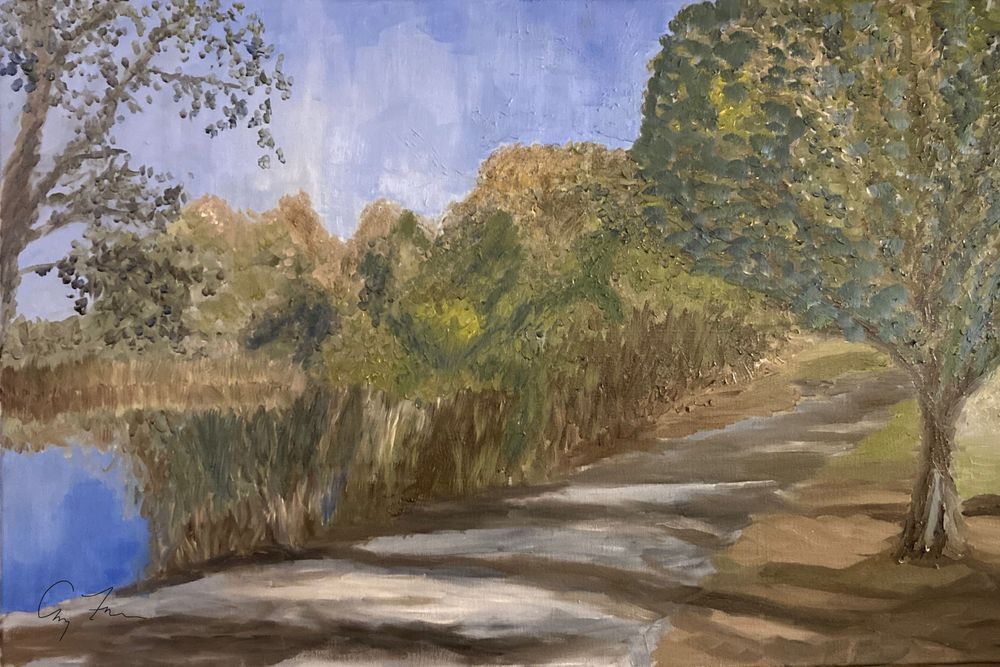 Amy Freeman   Vasona Park The Path Oil On Canvas 2021 Art | Color Harmonics