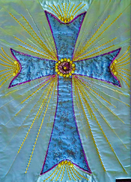 Golden Dawn Cross Print