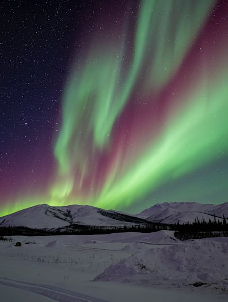 Mountain Dreams - Ethereal Night Sky Artwork