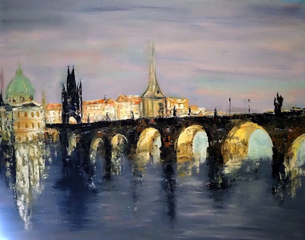 Charles's Bridge at dusk