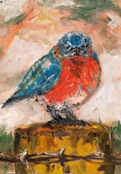 Bird On A Fencepost Art | William Reed Artist