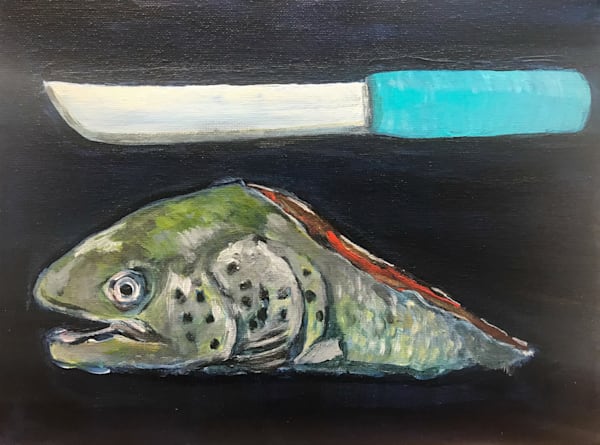 Fish Head With Knife Art | William Reed Artist