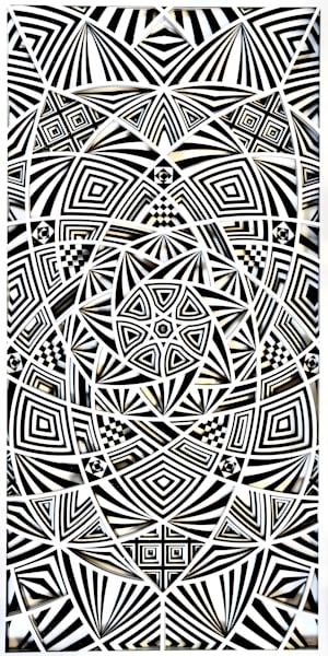 #69   Circular Circles Circling About (White/Black) Art | erichmeager.com