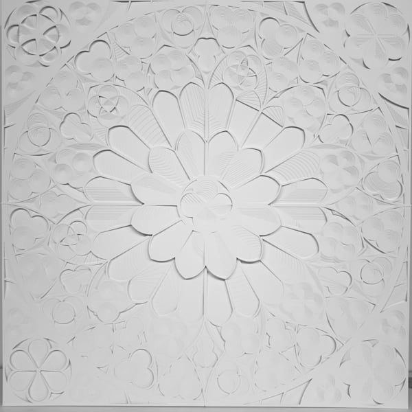 La Rosace - Intricate Floral Relief Design