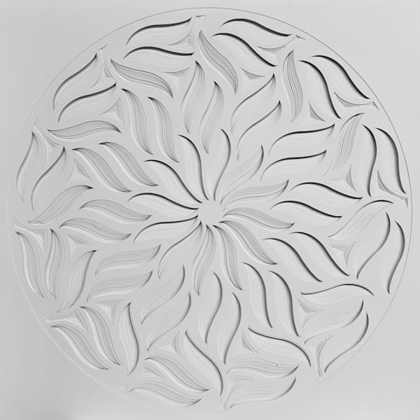 Whimsical Petals - Unique Relief Floral Artwork