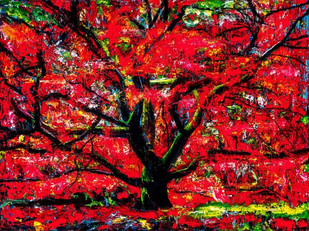 Can Art Capture the Vibrant Dance of Fall Leaves? Expressionistic ...